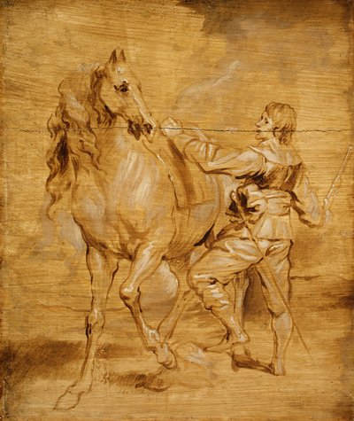 馬に乗る男、約。 1630年。 作： Anthony van Dyck