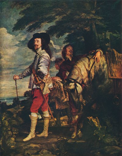 狩猟のチャールズ1世、c1635 作： Anthony van Dyck