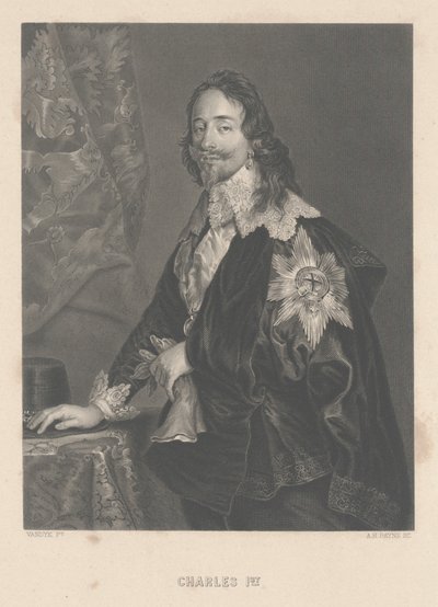 AHペインによって刻まれたチャールズ1世 作： Anthony van Dyck