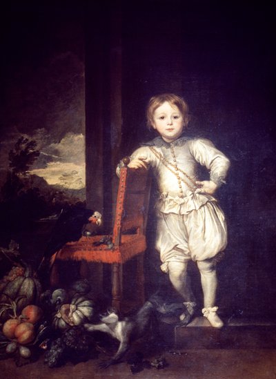 アンソニー・ヴァン・ダイク（1599-1641）による白いドレスの子供 作： Anthony van Dyck