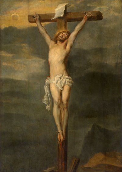 十字架上のキリスト（パネルに油彩） 作： Anthony van Dyck
