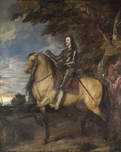 チャールズ1世の乗馬ポートレート、1637〜8年頃 作： Anthony van Dyck