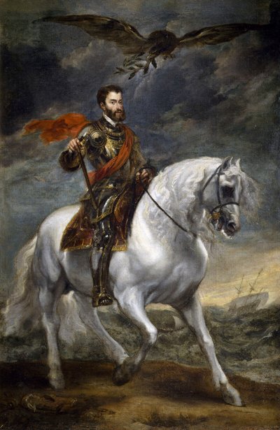 アンソニー・ヴァン・ダイク作「シャルル5世の騎馬像」（1500～1558年）油彩・キャンバス 作： Anthony van Dyck