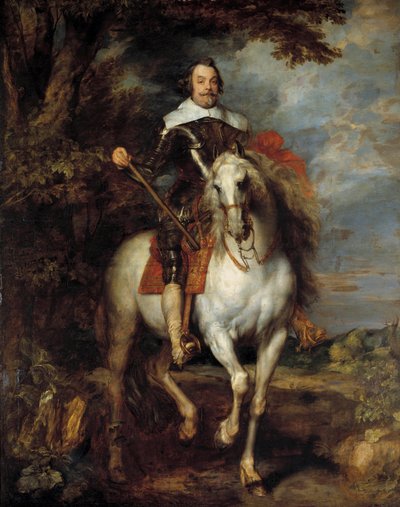 騎馬像 ドン・フランシスコ・デ・モンカダ(1586-1635) ドスナ伯爵、ブリュッセルのスペイン王フィリップ4世の大使 アントン・ヴァン・ダイク(1599-1641)の絵画 17世紀 日の丸3,05x2,42 m - ドン・フランシスコ・デ・モンカダの騎馬像 作： Anthony van Dyck