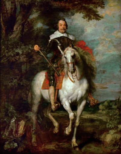 フランシスコデモンカーダの乗馬の肖像画15861635、アイトナ侯爵、オスナ伯爵 作： Anthony van Dyck