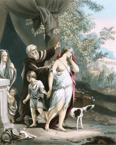 ハガルと彼女の息子は出発します 作： Anthony van Dyck