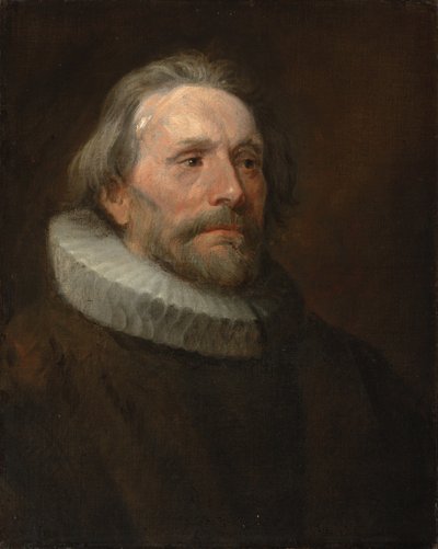 ラフの男の頭の研究 作： Anthony van Dyck
