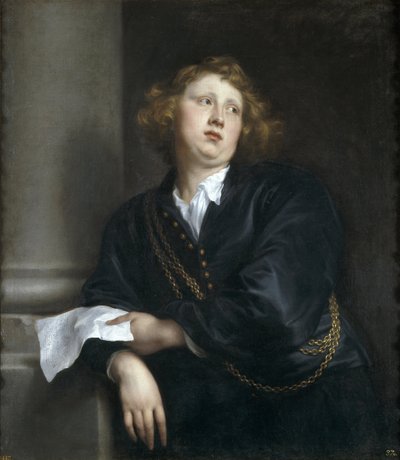 Henricus Liberti ou Hendrik van Groeninghen - 作曲家およびオルガニスト Henricus Liberti (1610-1669) の肖像 - Peinture de Sir Anthonis (Anton ou Antoon) van Dyck (1599-1641) - 1627-1632 - キャンバスに油彩 - 107x97 cm- Museoデル プラド、マドリッド 作： Anthony van Dyck
