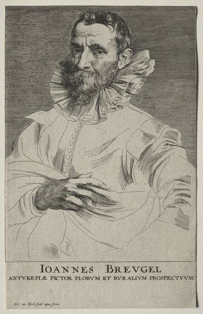 ヤン・ブリューゲルの肖像 作： Anthony van Dyck