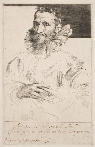 ヤン・ブリューゲル 1632年頃（エッチング） 作： Anthony van Dyck