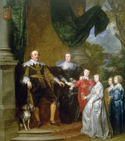 ジョン、家族とナッソー伯爵、1634年 作： Anthony van Dyck
