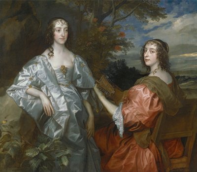 チェスターフィールド伯爵夫人キャサリンとハンティンドン伯爵夫人ルーシー 作： Anthony van Dyck