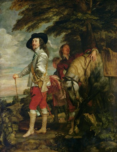 イギリスのチャールズ1世（1600〜49年）、狩猟、1635年頃 作： Anthony van Dyck