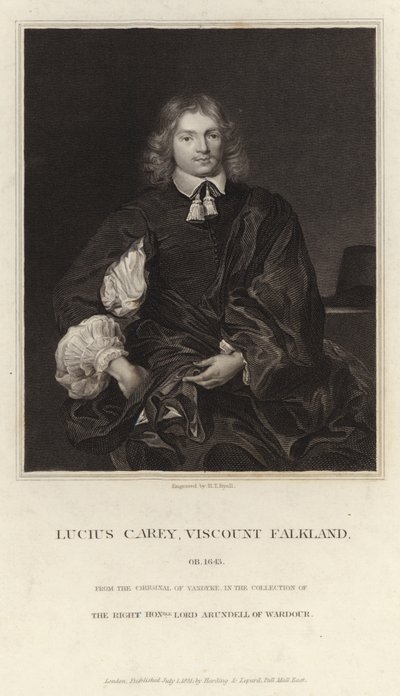 Lucius Carey、子爵フォークランド、OB 1643 作： Anthony van Dyck