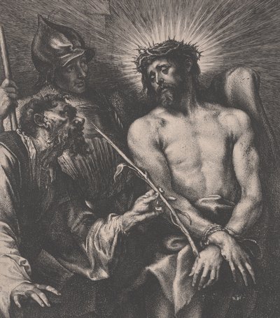 キリストの嘲笑、1630年頃（エッチング、彫刻） 作： Anthony van Dyck