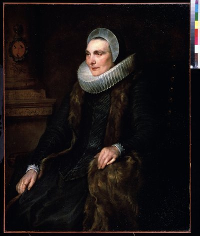 Portrait de Maria Bosschaert (1605-1664) (Maria Boschaert の肖像)。 Peinture de Antoine (Anthonis、Anthony、Anton または Antoon) van Dyck (1599-1641) 作： Anthony van Dyck