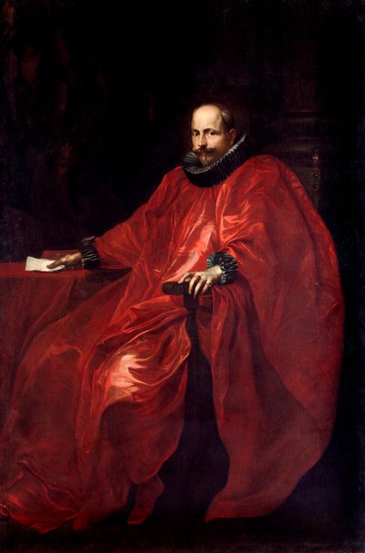 教皇グレゴワール15世への大使服を着たアゴスティーノ・パラヴィチーノ（1577-1649）の肖像 アントニー・ヴァン・ダイク（1599-1641）の絵画 日。219,5x148 cm Genes, Galleria di Palazzo Bianco 作： Anthony van Dyck