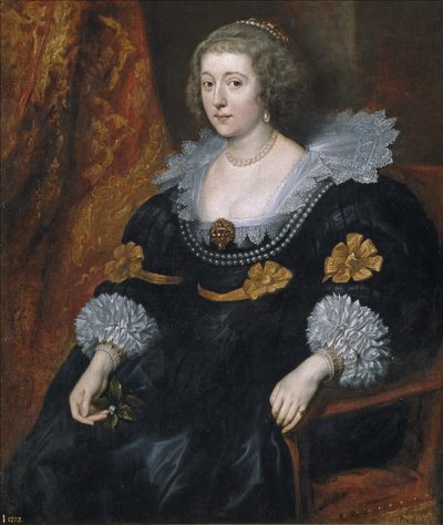 ソルムスブラウンフェルスのアマリアの肖像1602-1675 作： Anthony van Dyck