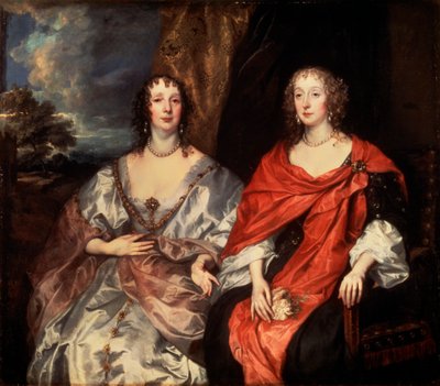 アン・ダルケイスとアン・カークの肖像、1630年代。 作： Anthony van Dyck