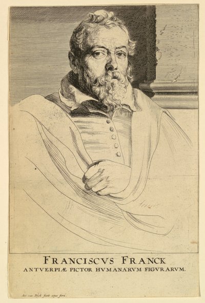 男性の王子のアイコンからのフランス・フランケンの肖像 作： Anthony van Dyck