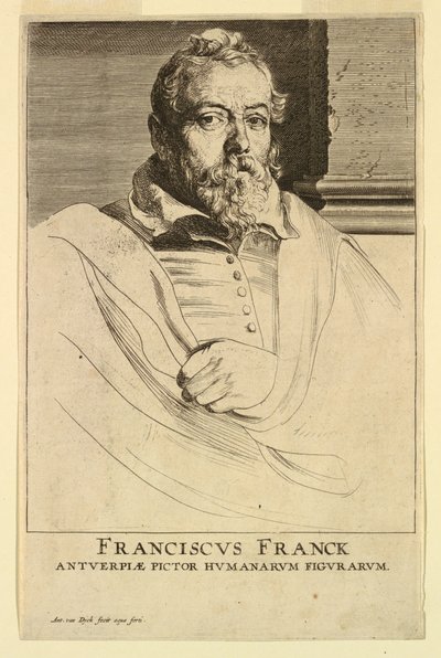 男性の王子のアイコンからのフランス・フランケンの肖像 作： Anthony van Dyck