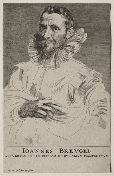 ヤン・ブリューゲルの肖像 作： Anthony van Dyck