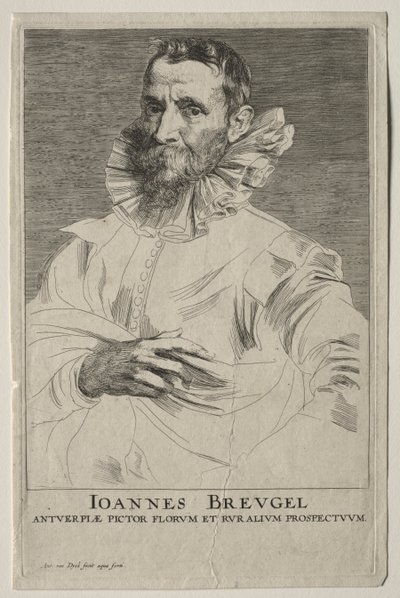 ヤン・ブリューゲルの肖像 作： Anthony van Dyck