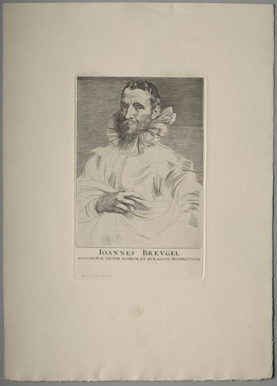ヤン・ブリューゲルの肖像 作： Anthony van Dyck