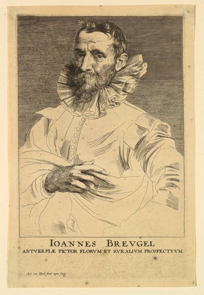 男性の王子のアイコンからの長老ヤン・ブリューゲルの肖像 作： Anthony van Dyck