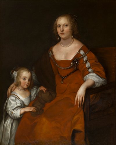 マーガレット・ハワード、カーライル伯爵夫人（1618-1664）とレディ・アリントン（1652-1701）になったレディ・ダイアナ・ラッセルの肖像、c.1654-53（キャンバスに油彩） 作： Anthony van Dyck