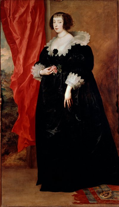 オルレアン・アンド・アレンコン公爵夫人マーガレット・オブ・ロレーヌ（1613-1662）の肖像 アントワーヌ（アントーンまたはアントン）・ヴァン・ダイク（1599-1641）の絵画 作： Anthony van Dyck