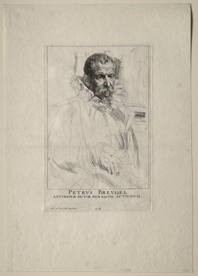 ピーテル・ブリューゲルの肖像 作： Anthony van Dyck