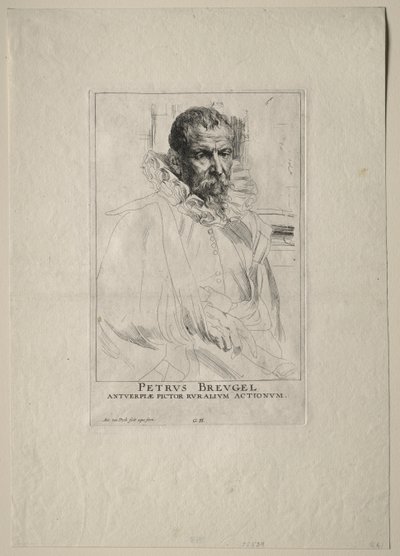 ピーター・ブリューエルの肖像。 作： Anthony van Dyck