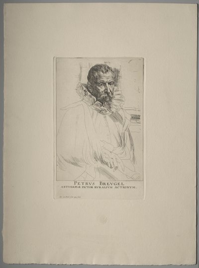 ピーテル・ブリューゲルの肖像 作： Anthony van Dyck