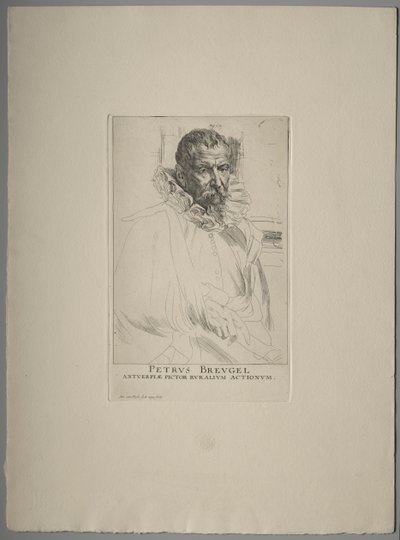 ピーター・ブリューゲルの肖像。 作： Anthony van Dyck