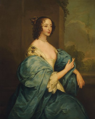 ヘンリエッタ・マリア女王の肖像 作： Anthony van Dyck