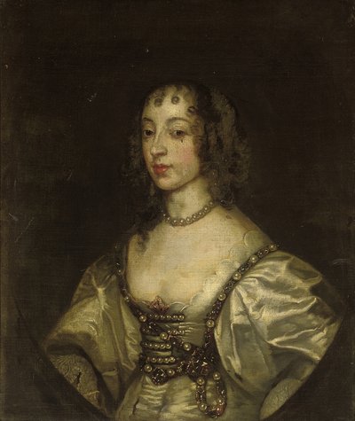ヘンリエッタ・マリア女王の肖像 作： Anthony van Dyck