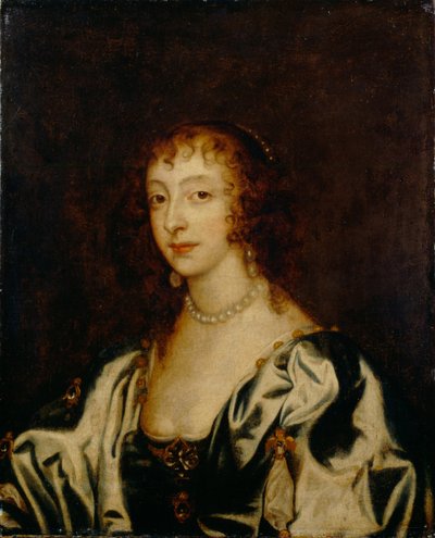 フランスのヘンリエッタ女王マリアの肖像1609-1669、1666 作： Anthony van Dyck
