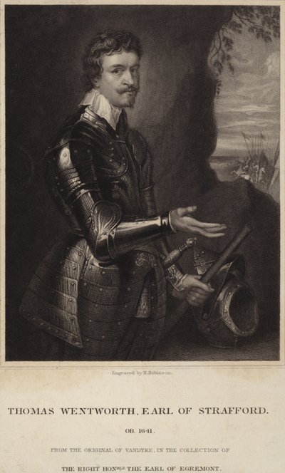 ストラフォード伯爵トーマス・ウェントワースの肖像 作： Anthony van Dyck