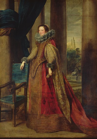 侯爵夫人ジェロミナスピノーラドリアデジェネスと推定される女性の肖像画 作： Anthony van Dyck