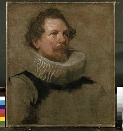 石臼首輪を身に着けた男の肖像、17世紀 作： Anthony van Dyck
