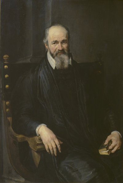 肘掛け椅子の男の肖像、1616-18 作： Anthony van Dyck