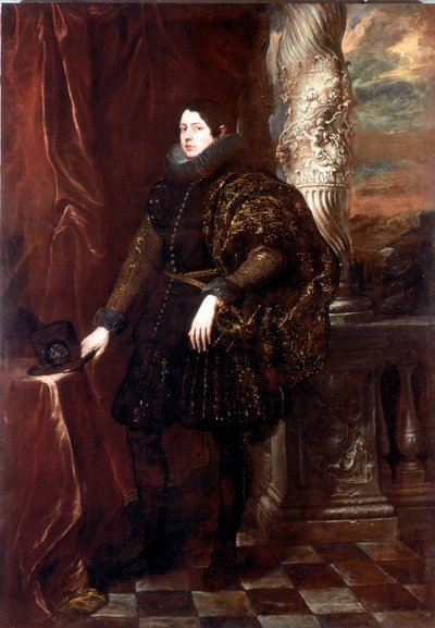 スピノーラ家の紳士の肖像、または若い貴族の肖像 絵画 アントニー・ヴァン・ダイク（1599-1641） 1623-1625年 約Sun.243x170 cm ゲネス、ガレリア・ディ・パラッツォ・ロッソ 作： Anthony van Dyck