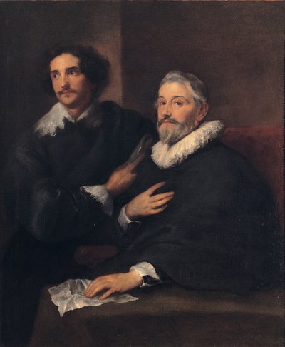 ワエル兄弟の肖像、c。 1620-1630 作： Anthony van Dyck
