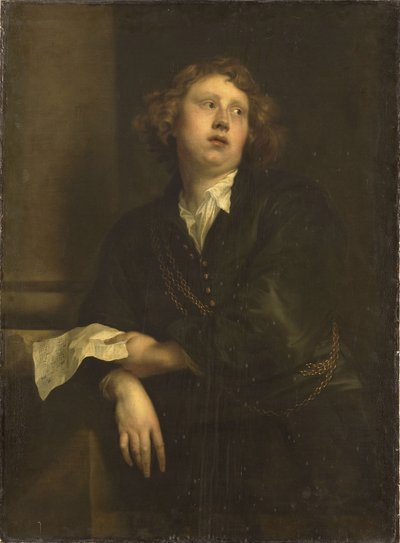 作曲家ヘンリクス・リベルティの肖像1628-1661、1630年頃 作： Anthony van, Dyck