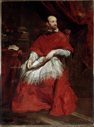 イタリアの枢機卿で歴史家のグイド・ベンティヴォーリオの肖像 作： Anthony van Dyck