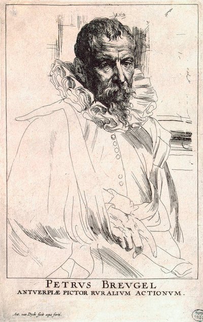 アーティストの肖像画ピエテルブリューゲルザヤンガー、1564-1636年、17世紀初頭 作： Anthony van Dyck