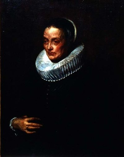 画家ユストゥス・スステルマンスの母親の肖像、1640-50年頃 作： Anthony van Dyck