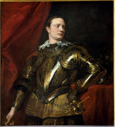 黄金の鎧を身にまとった若き将軍の肖像（油彩・カンヴァス、1624年頃 作： Anthony van Dyck