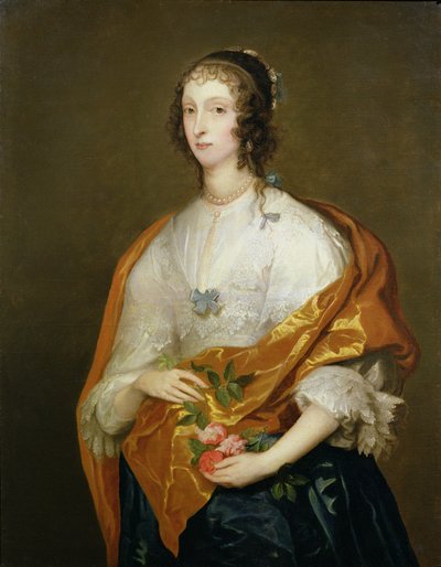 ヘンリエッタ・マリア女王（1609-69） 作： Anthony van Dyck